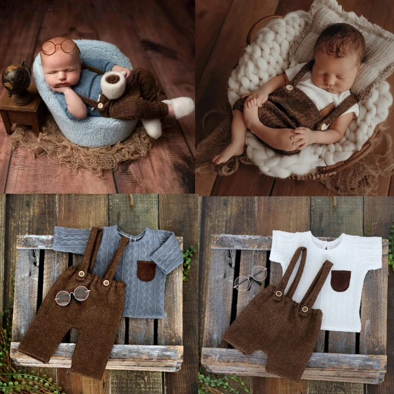Infant Photography Props Outfit - Adereços para fotografia de recém-nascidos, roupa