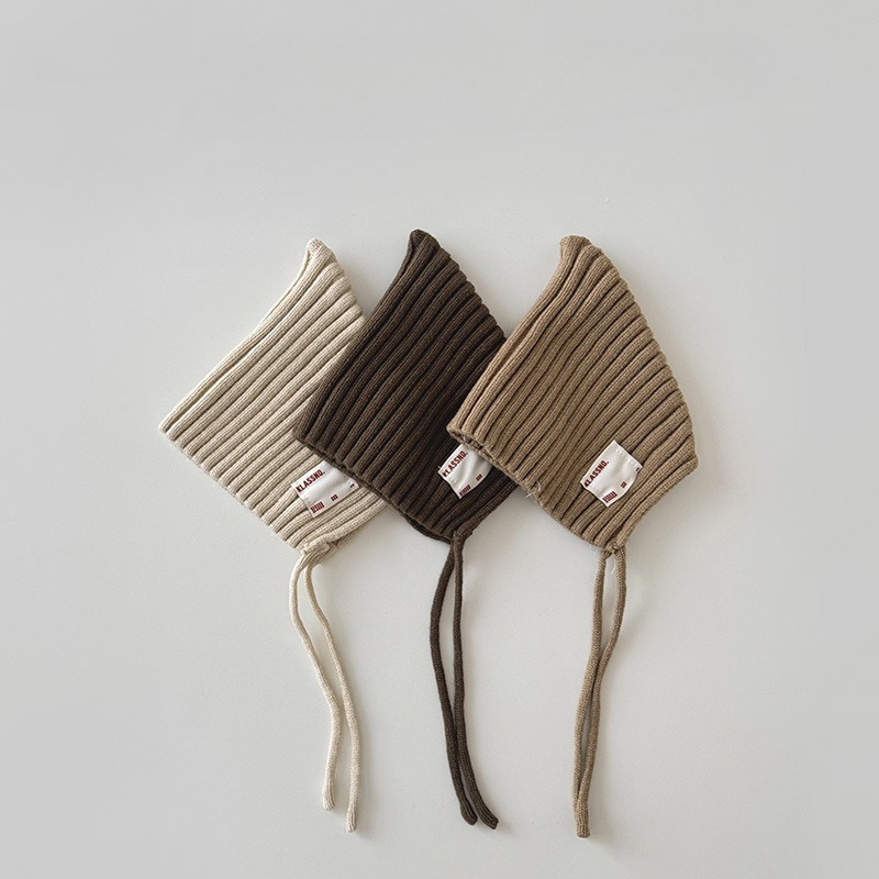 Infant Beanie Hat With Ears - Chapéu triangular para bebês, boné de