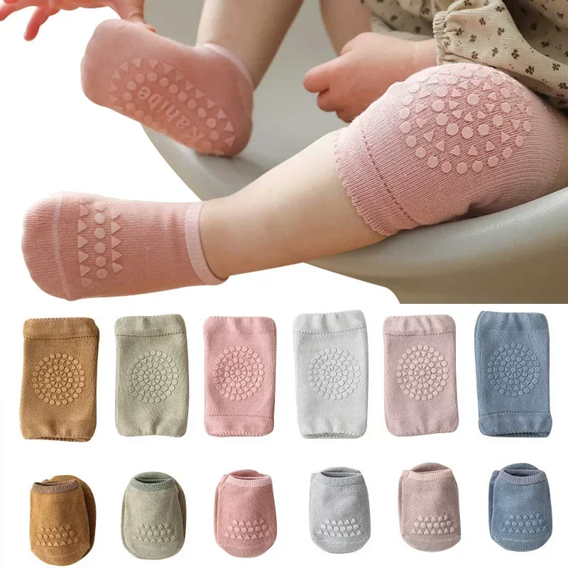 Unisex Baby Socks Non Slip - Conjunto de Meias Protetoras de Joelho