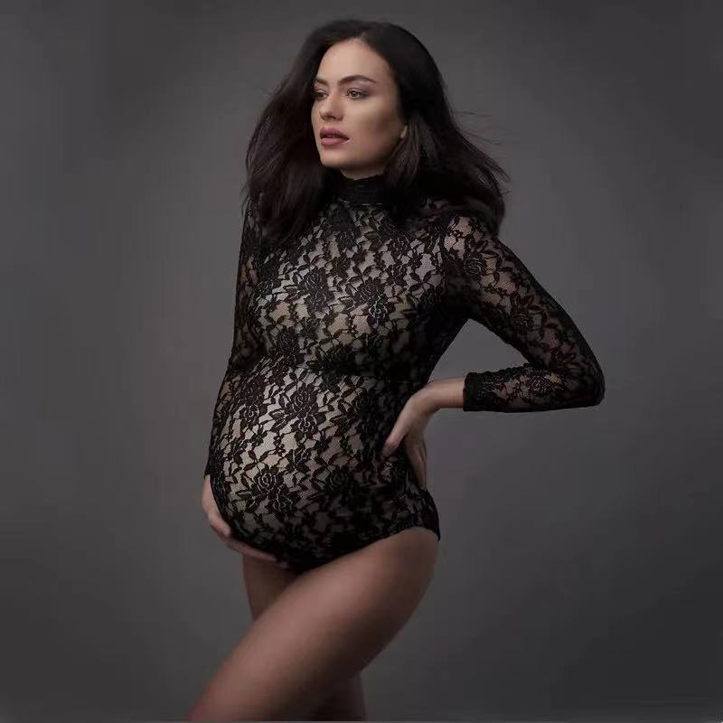 Maternity Wear - Elástico renda maternidade fotografia adereços macacão,