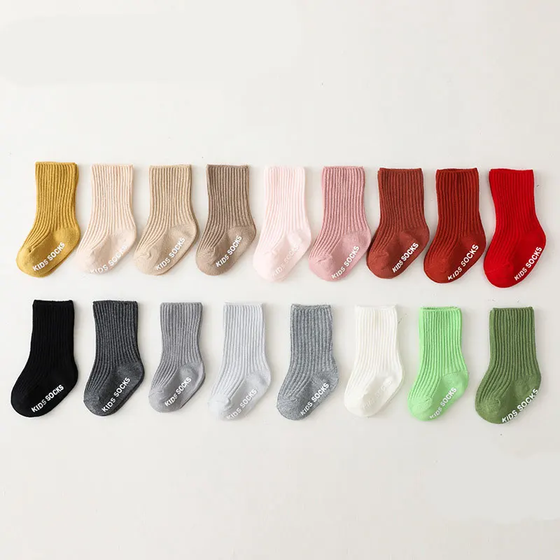 Unisex Baby Socks Non Slip - Meias de algodão macio para menina
