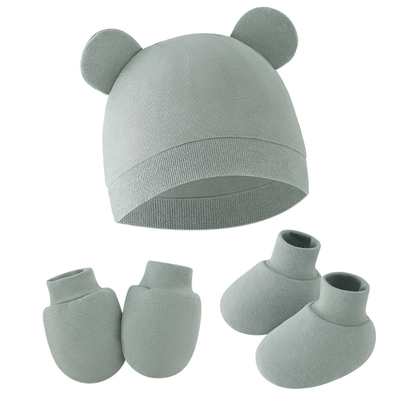 Infant Beanie Hat With Ears - Bonito chapéu do bebê recém-nascido gorro