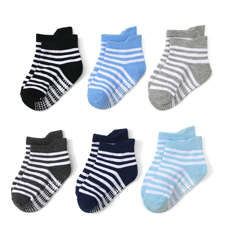 Unisex Baby Socks Non Slip - Pacote com 6 Meias de Chão