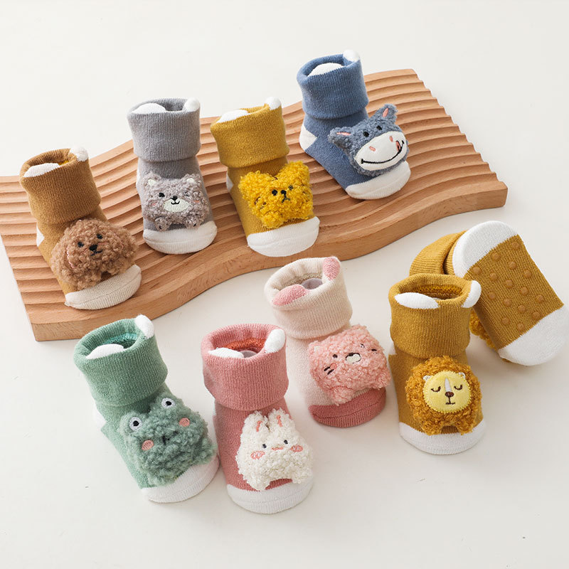 Unisex Baby Socks Non Slip - Bebê recém-nascido menina menino bonito dos