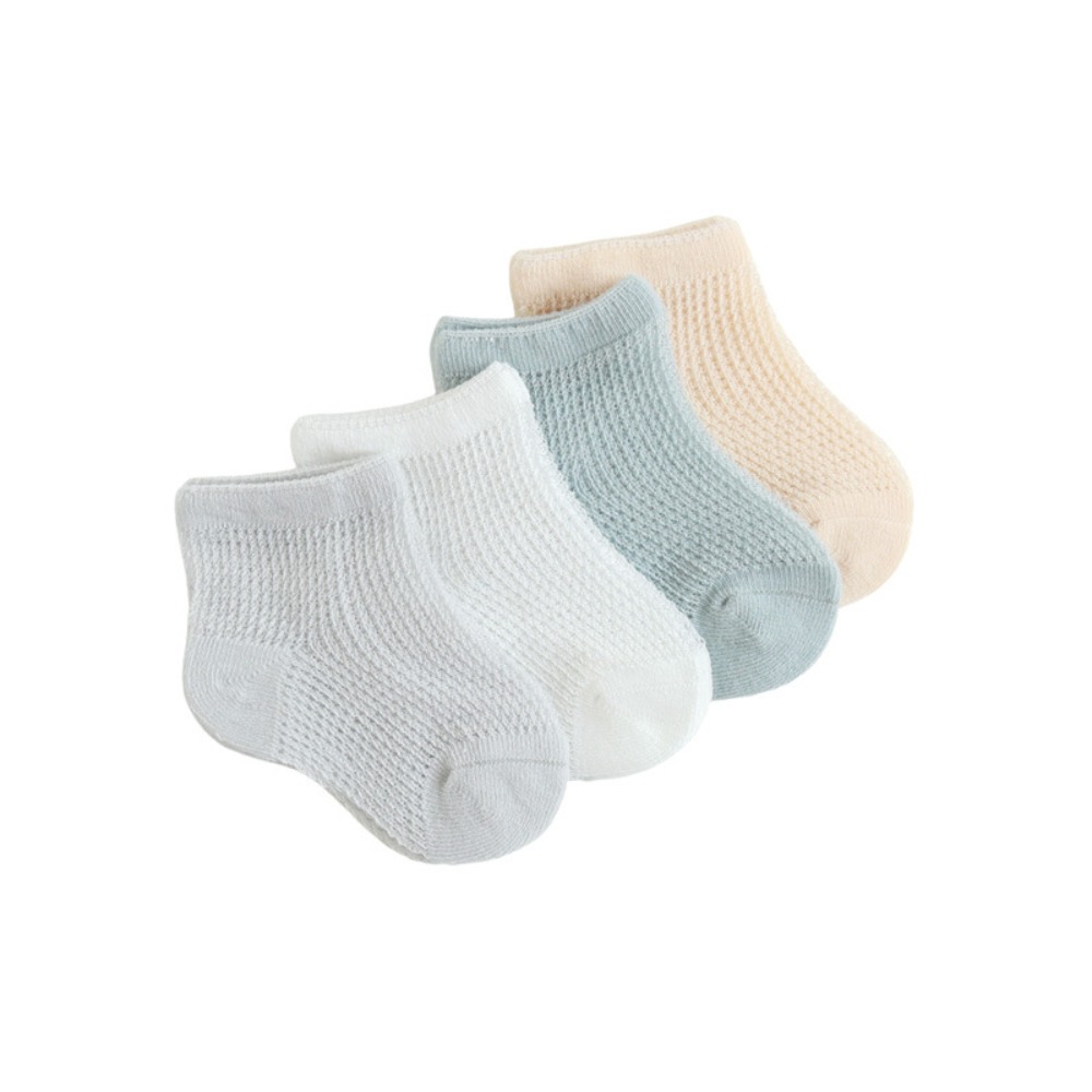 Unisex Baby Socks Non Slip - 4 Pares de Meias de Algodão