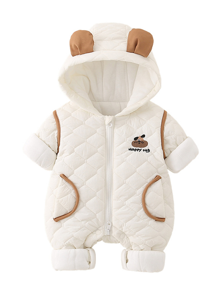 Cotton Baby Onesies Zipper - Roupa de bebê de algodão quente