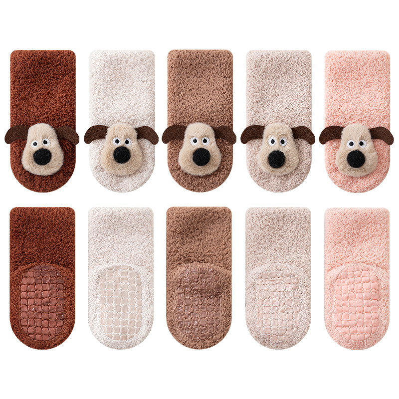 Unisex Baby Socks Non Slip - Meias Antiderrapantes de Animais para Bebês,
