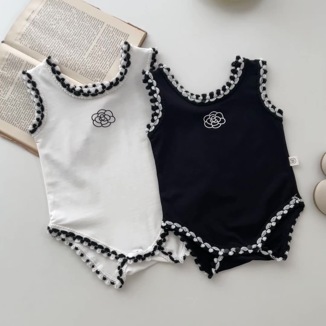 Baby Summer Linen Sleeveless Jumpsuit - Bebê infantil menina menino algodão linho