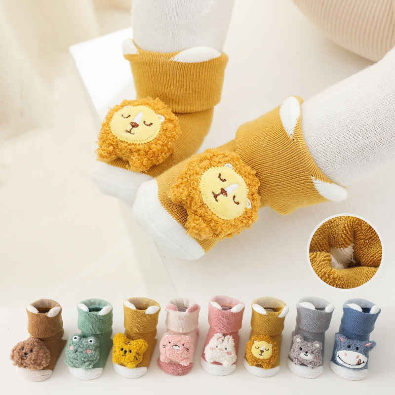 Unisex Baby Socks Non Slip - 0-3years bebê recém-nascido menina menino meias