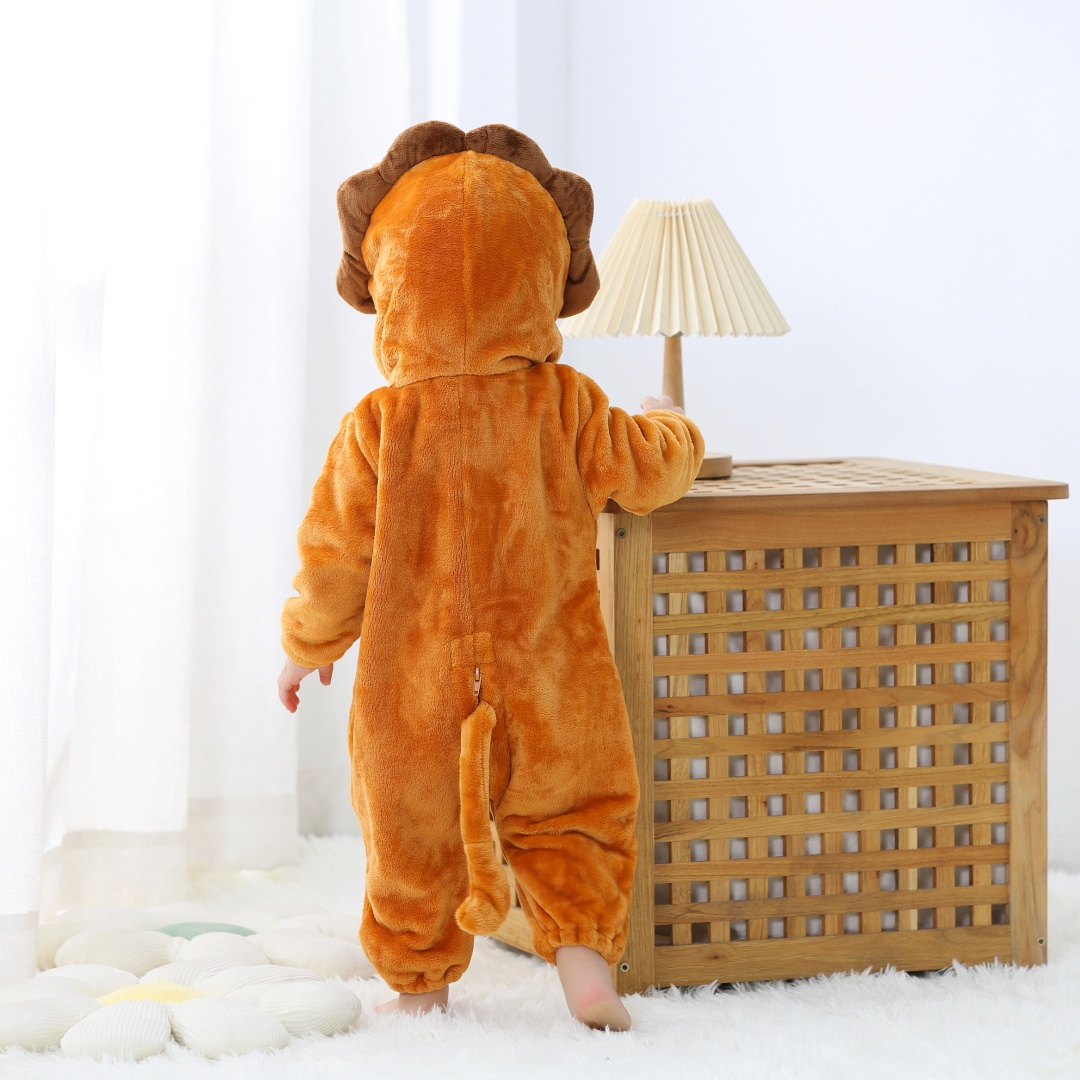 Bebê recém-nascido bonito leão - Cotton Baby Onesies Zipper avaliação e preço