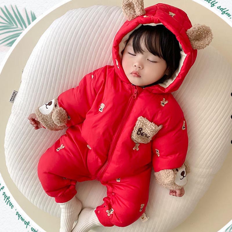 Inverno bebê recém-nascido mac - Cotton Baby Onesies Zipper avaliação e preço