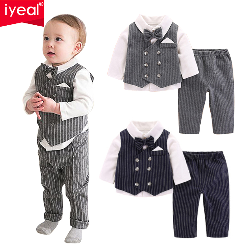Iyeal conjunto de terno de bat - Baby Boy Suit Set Baptism avaliação e preço