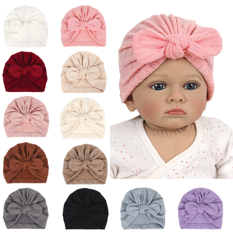 Novo trigo impressão bebê meni - Infant Beanie Hat With Ears avaliação e preço