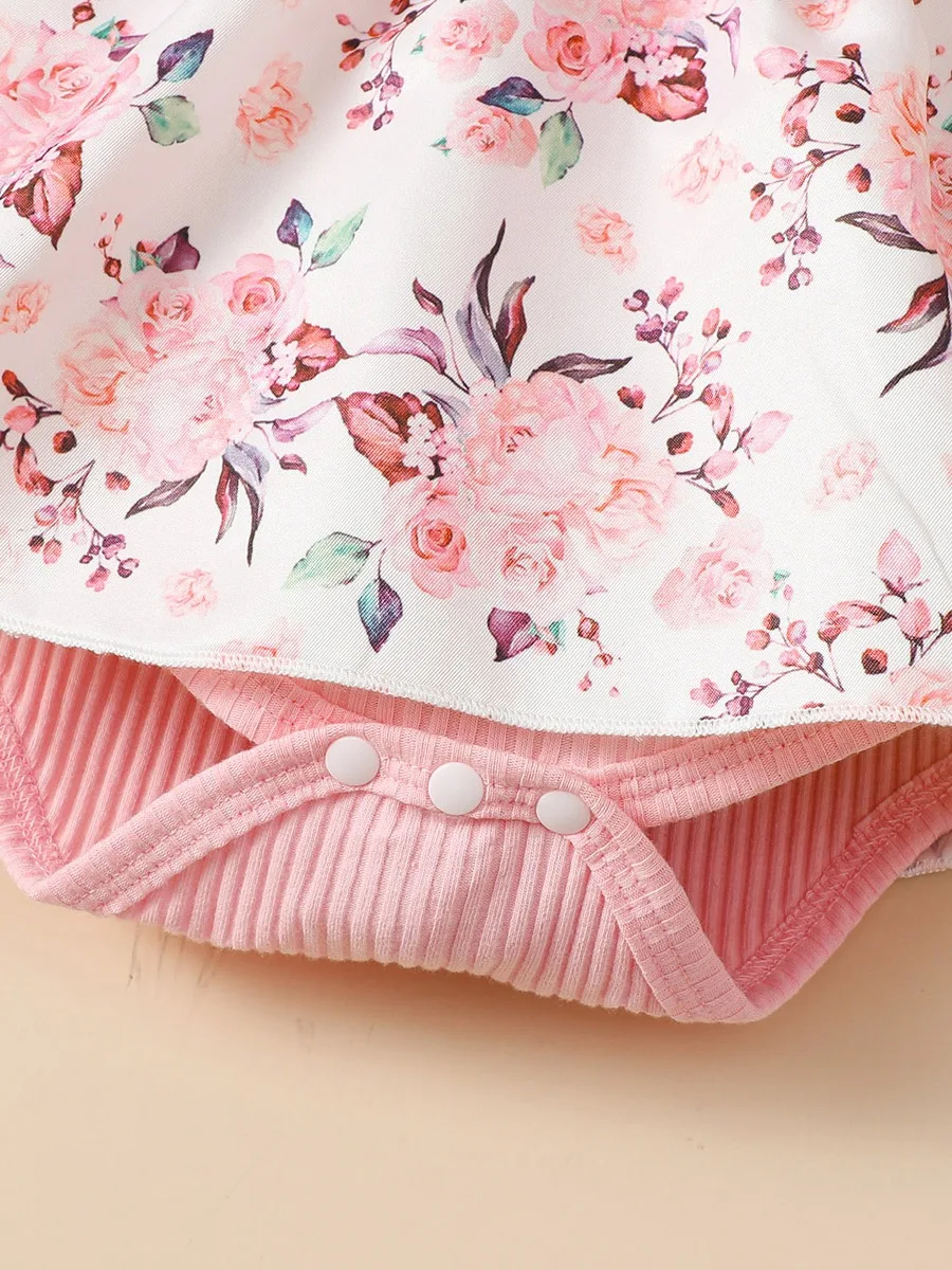 2 pçs bebê menina princesa mac - Newborn Baby Girl Romper Floral avaliação e preço