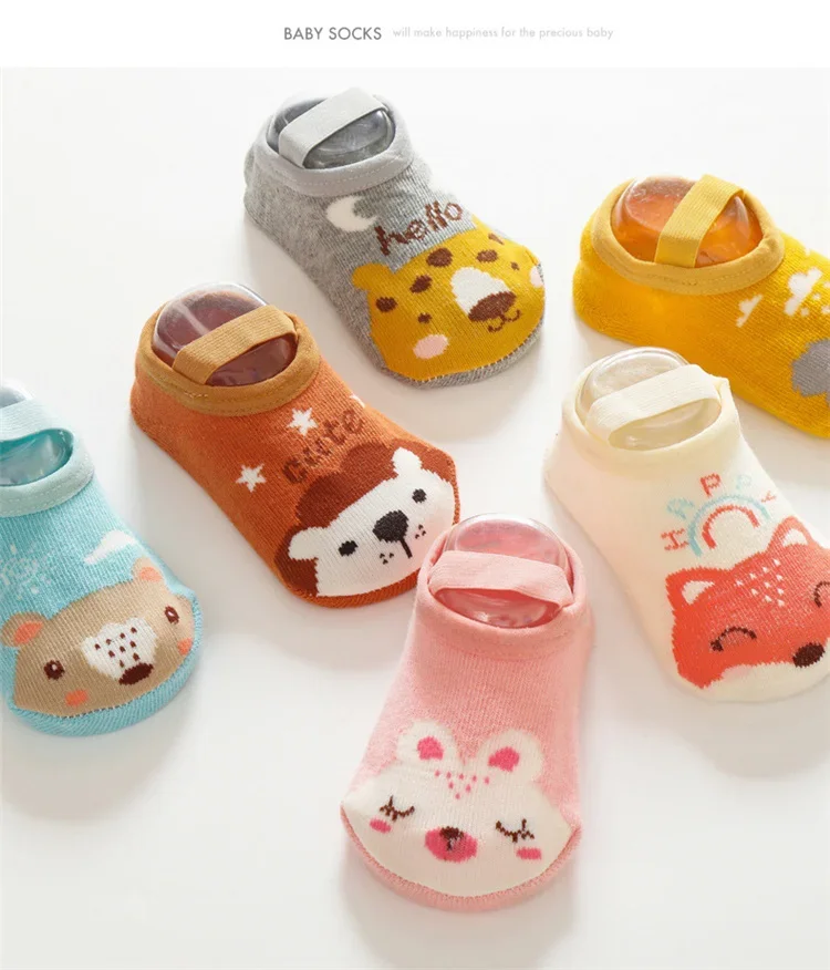 0-3years bebê recém-nascido me - Unisex Baby Socks Non Slip avaliação e preço