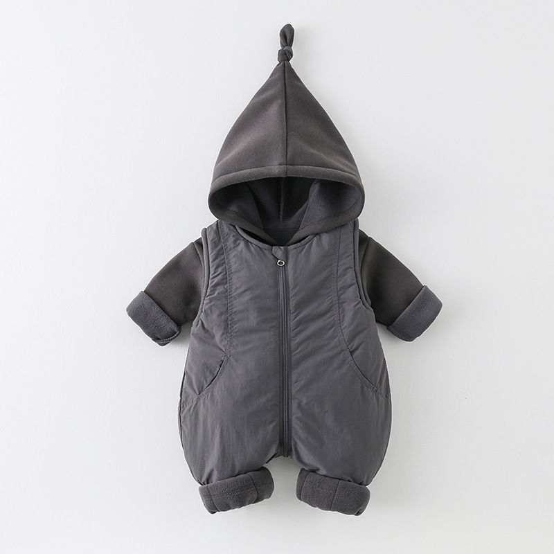 Inverno engrossado algodão beb - Cotton Baby Onesies Zipper avaliação e preço