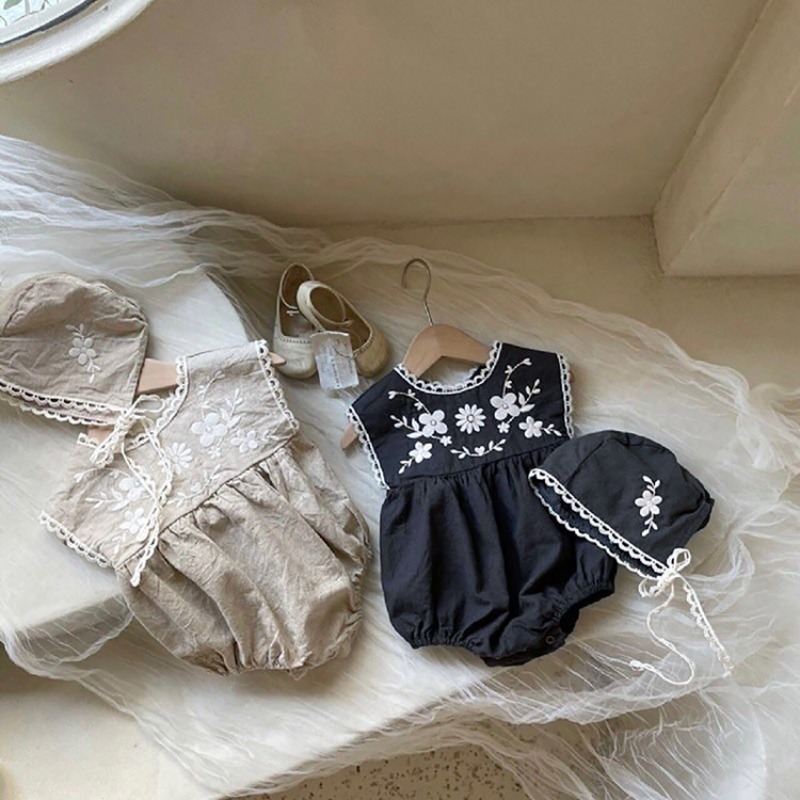ZOETOPKID Macacão de verão par - Baby Summer Linen Sleeveless Jumpsuit avaliação e preço