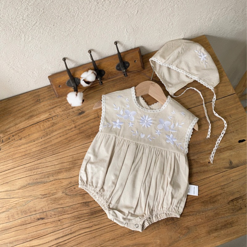 ZOETOPKID Macacão de verão par - Baby Summer Linen Sleeveless Jumpsuit avaliação e preço