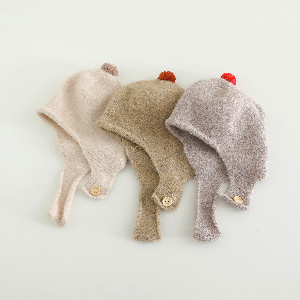 Inverno malha bebê earflap cha - Infant Beanie Hat With Ears avaliação e preço