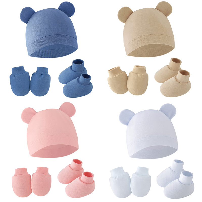 Conjunto de Gorro, Luvas e Mei - Infant Beanie Hat With Ears avaliação e preço