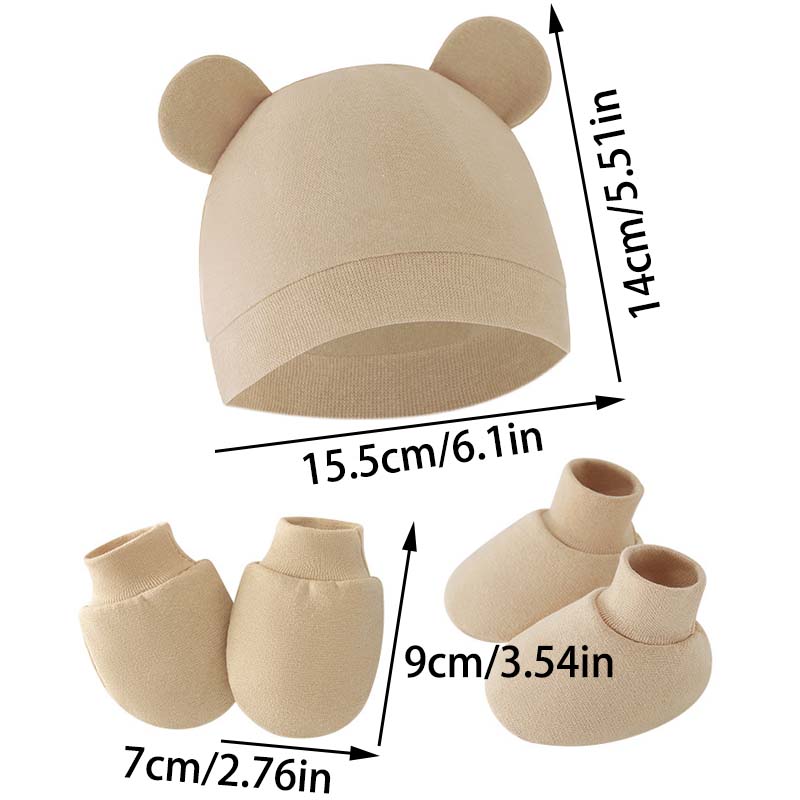 Conjunto de Gorro, Luvas e Mei - Infant Beanie Hat With Ears avaliação e preço