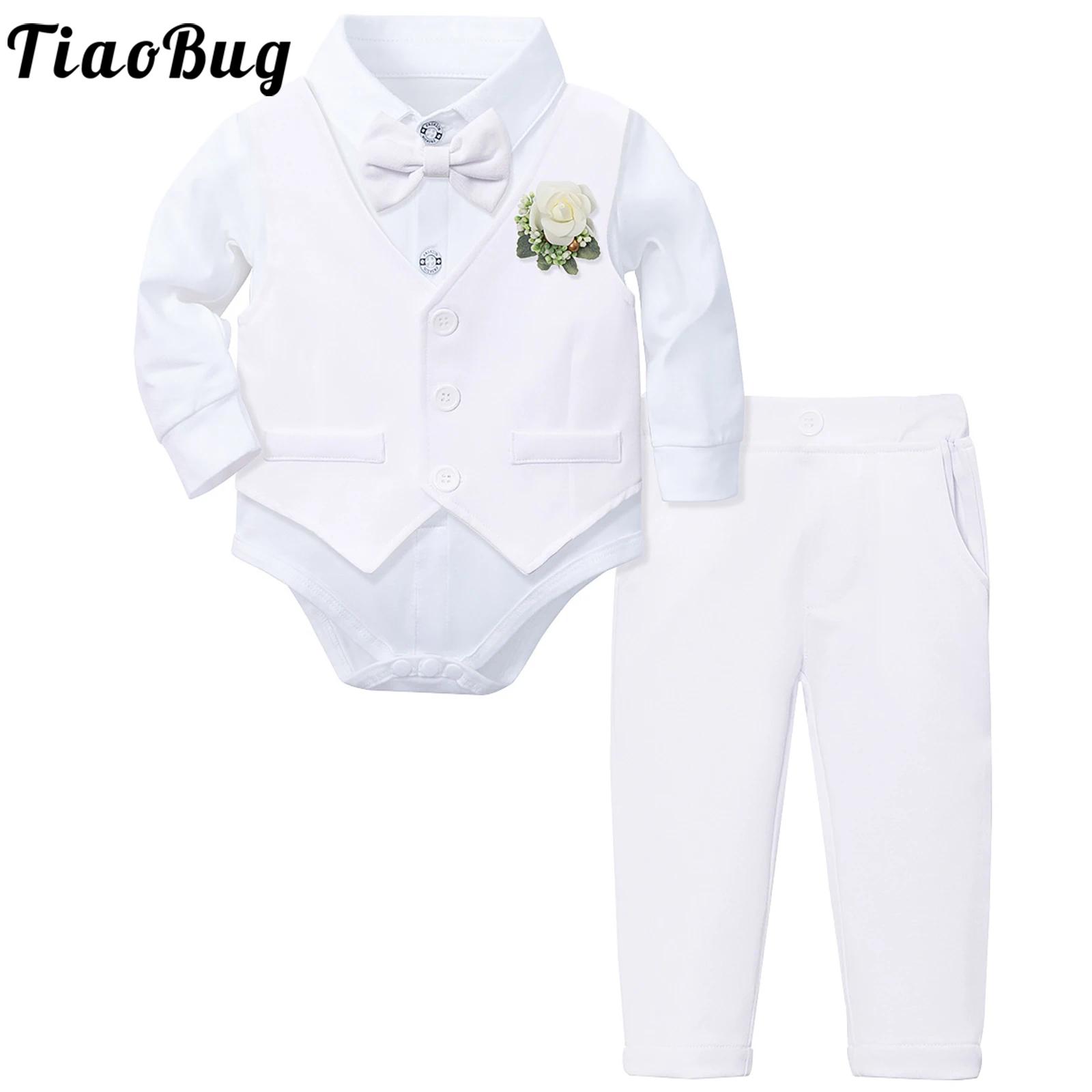 Bebê recém-nascido meninos rou - Baby Boy Suit Set Baptism avaliação e preço