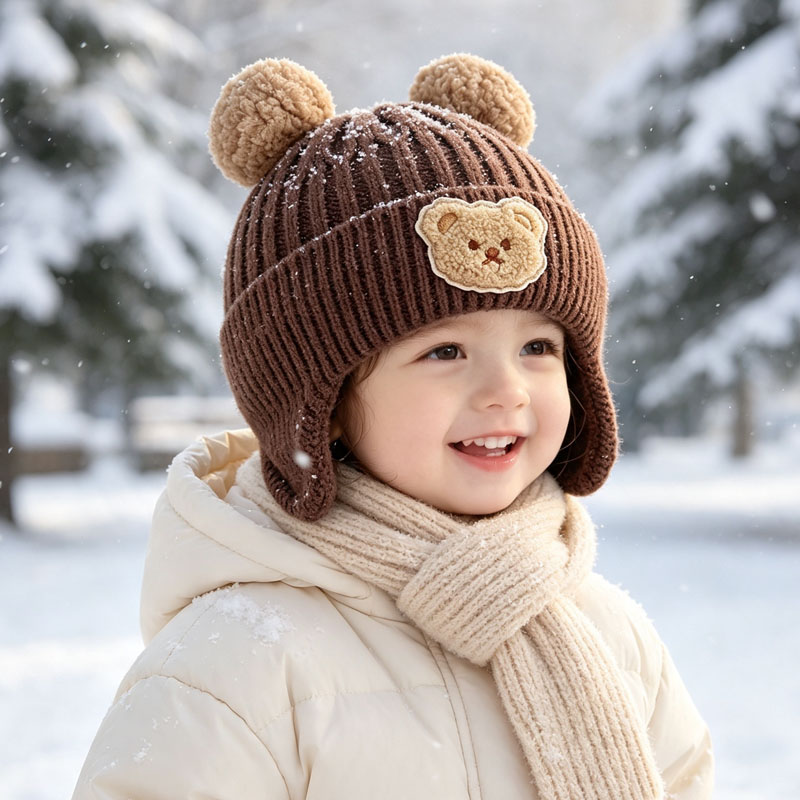 1-10PCS Gorro de Tricô com Ore - Infant Beanie Hat With Ears avaliação e preço
