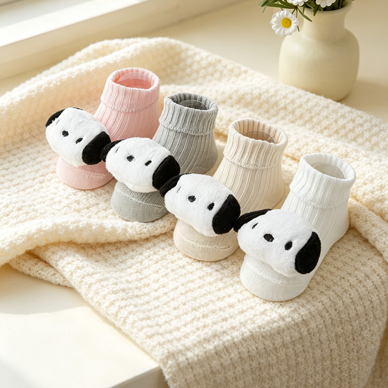 1 Par de Meias Infantis de Des - Unisex Baby Socks Non Slip avaliação e preço