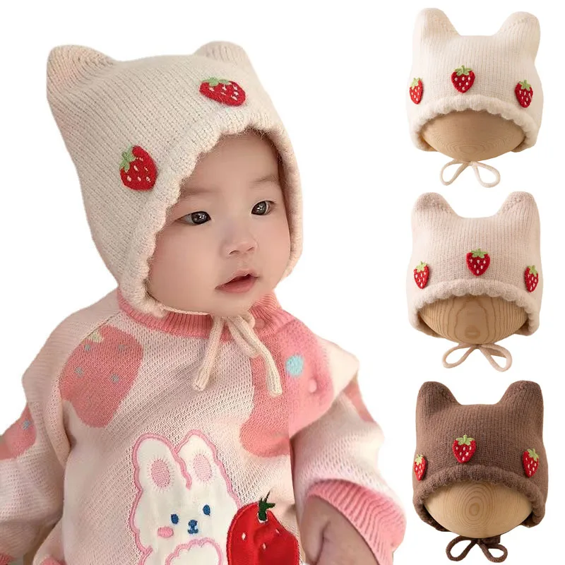 Novo outono inverno bebê menin - Infant Beanie Hat With Ears avaliação e preço