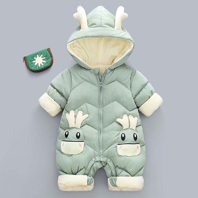 Macacão infantil de veludo gro - Cotton Baby Onesies Zipper avaliação e preço