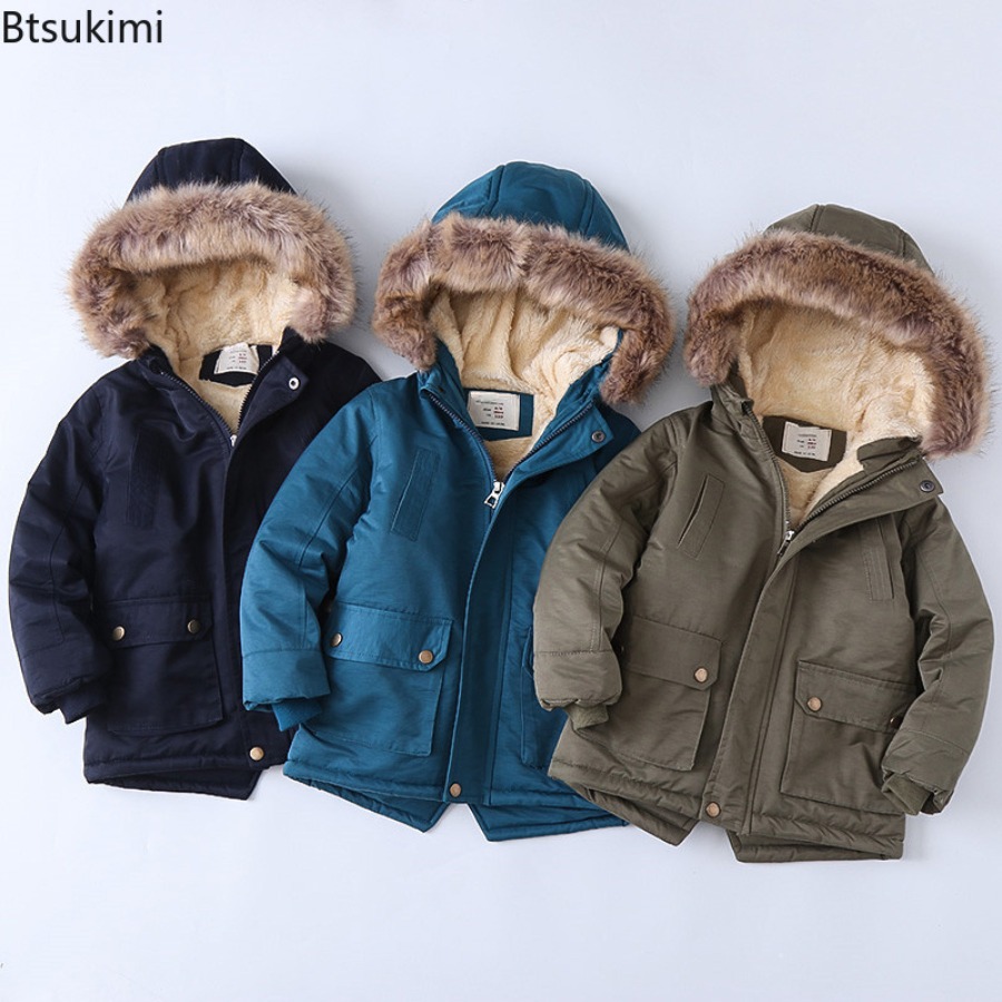Casacos forrados de lã das cri - Toddler Boy Winter Fleece Jacket avaliação e preço