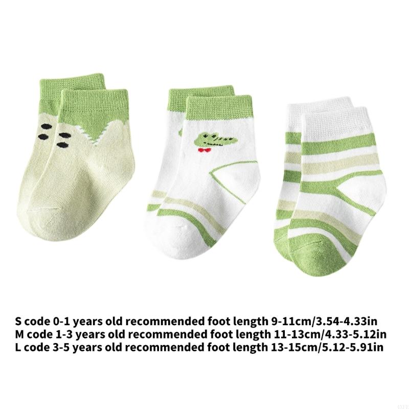 3 pares meias infantis respirá - Unisex Baby Socks Non Slip avaliação e preço